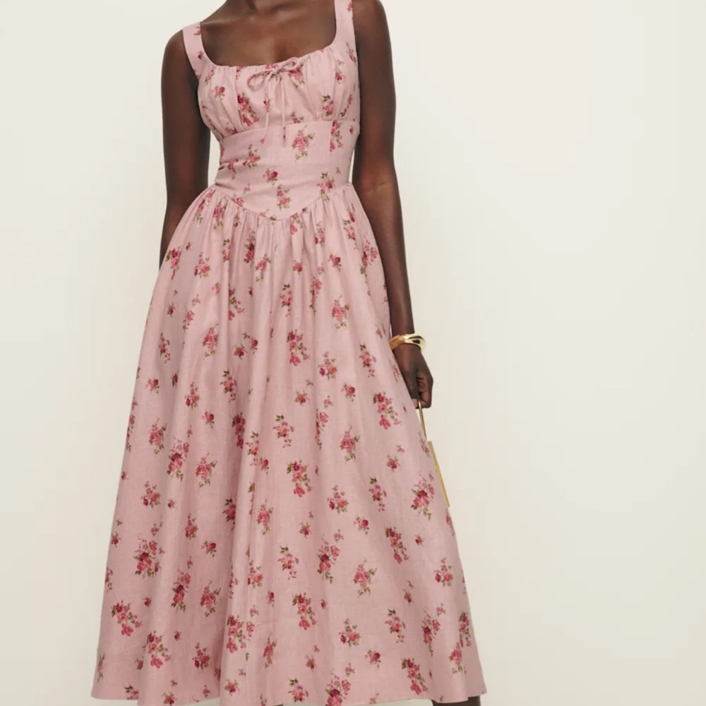 Balia Linen Dress tea time